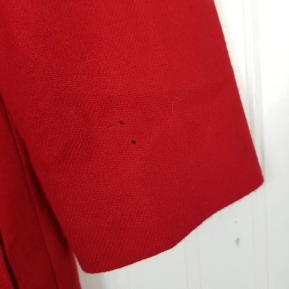 Vintage 80s Pendleton 100% Wool Blazer Red Gold Embossed Buttons Size 8 USA - Picture 9 of 16